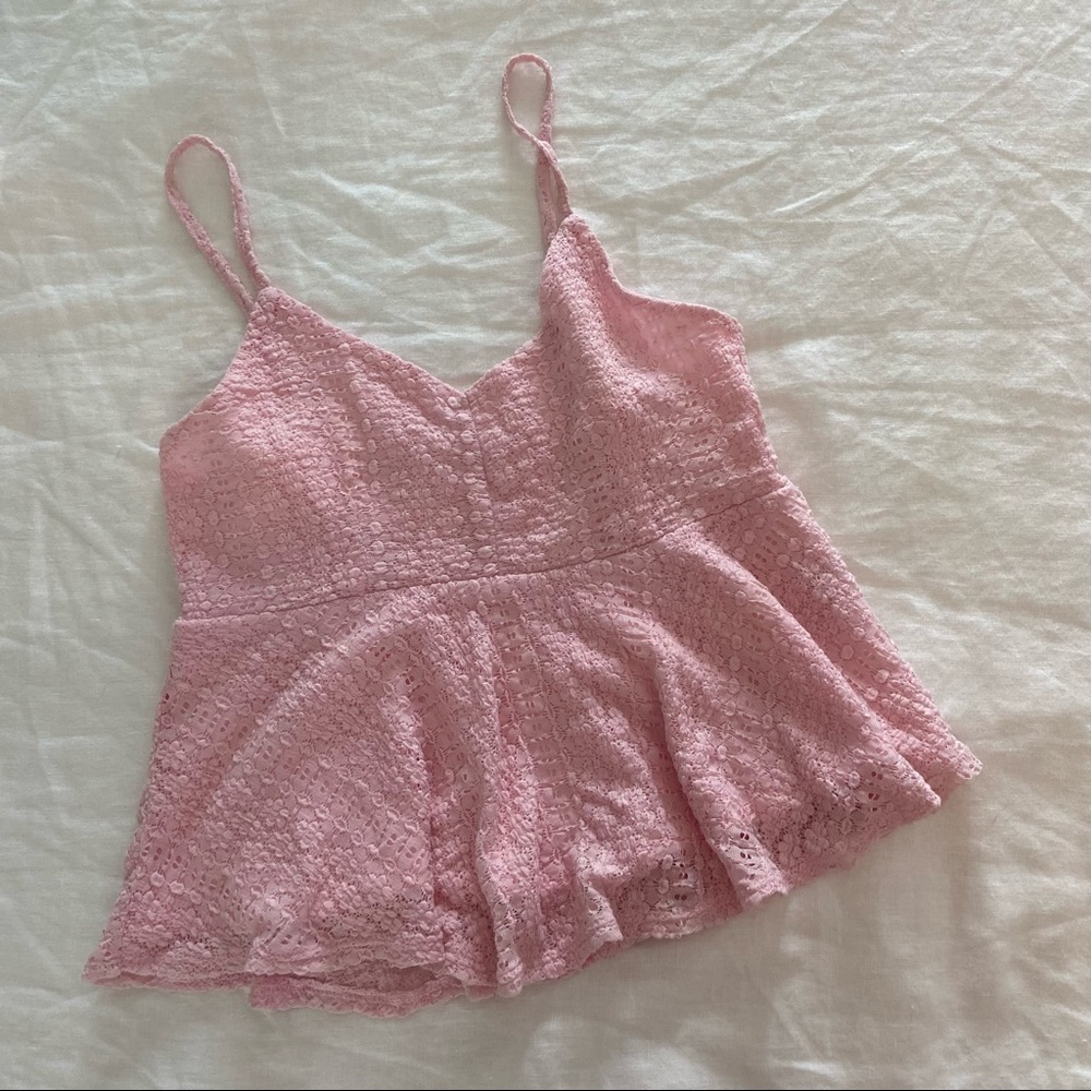 Garage Lace Peplum Tank size M